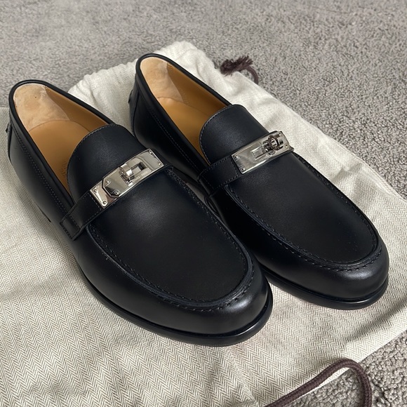 Brand new hermes destin loafer black silver size 40 - Picture 7 of 10